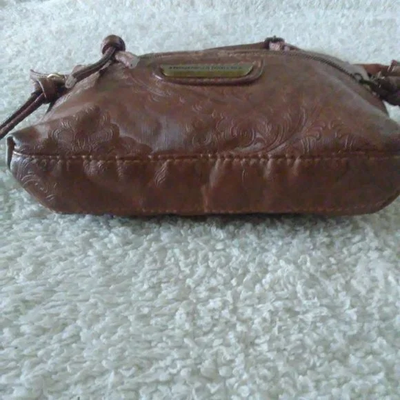 STONE MOUNTAIN USA Brown Embossed Crossbody Purse - Picture 9 of 12